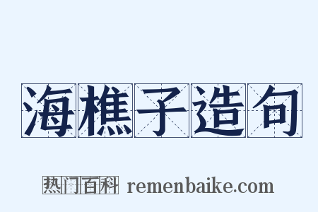 海樵子造句是什么意思的图片